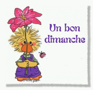 Gif animé Bon dimanche fleur canard